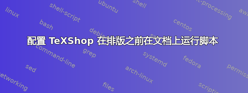 配置 TeXShop 在排版之前在文档上运行脚本