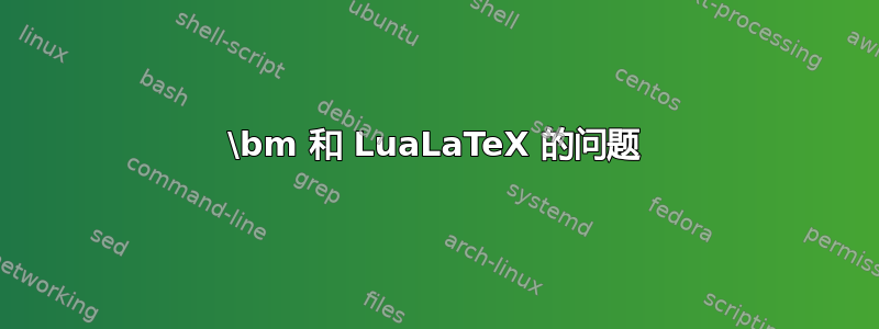 \bm 和 LuaLaTeX 的问题