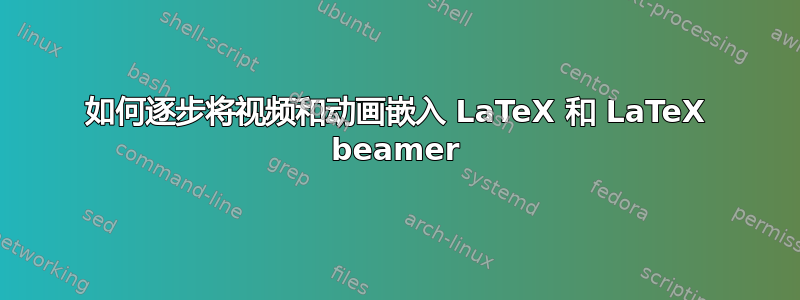 如何逐步将视频和动画嵌入 LaTeX 和 LaTeX beamer