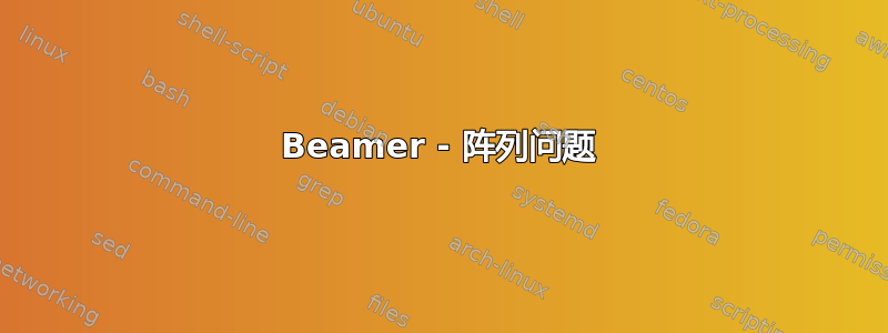 Beamer - 阵列问题