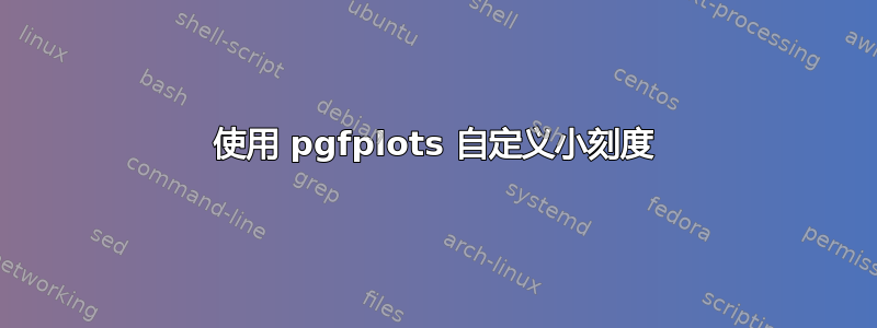 使用 pgfplots 自定义小刻度