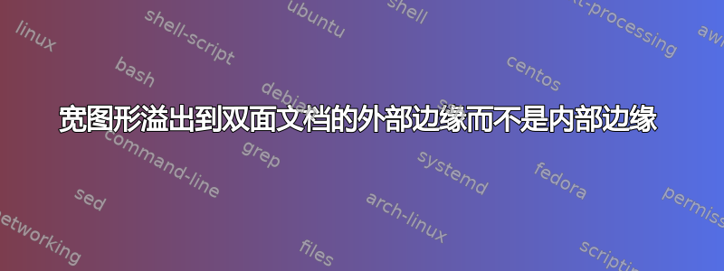 宽图形溢出到双面文档的外部边缘而不是内部边缘