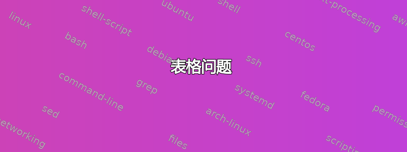 表格问题