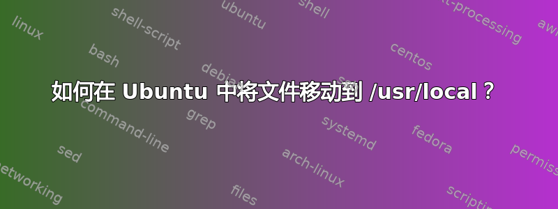 如何在 Ubuntu 中将文件移动到 /usr/local？