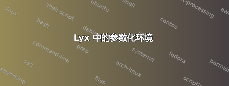 Lyx 中的参数化环境