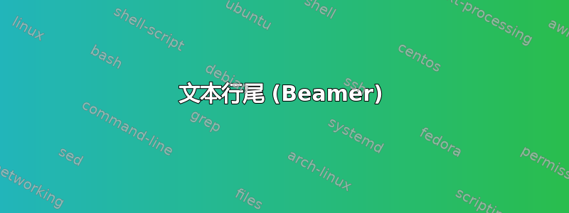 文本行尾 (Beamer)