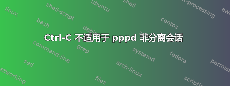 Ctrl-C 不适用于 pppd 非分离会话