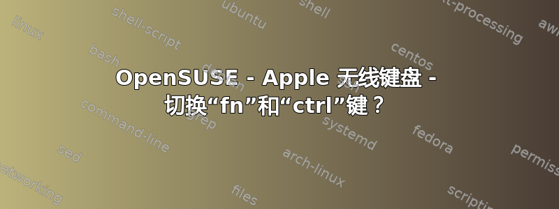 OpenSUSE - Apple 无线键盘 - 切换“fn”和“ctrl”键？