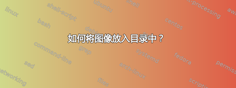 如何将图像放入目录中？