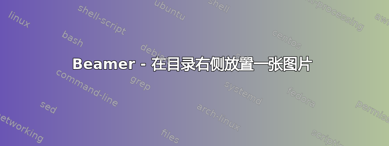 Beamer - 在目录右侧放置一张图片