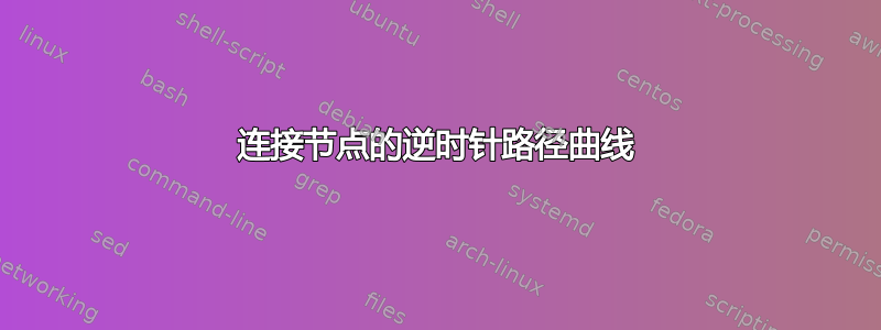 连接节点的逆时针路径曲线