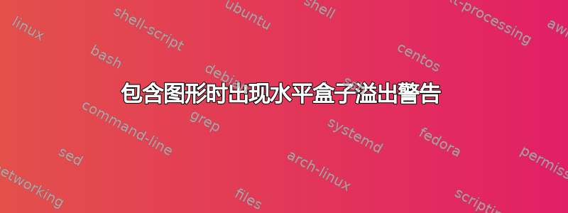 包含图形时出现水平盒子溢出警告