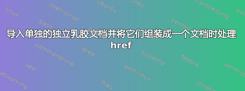 导入单独的独立乳胶文档并将它们组装成一个文档时处理 href