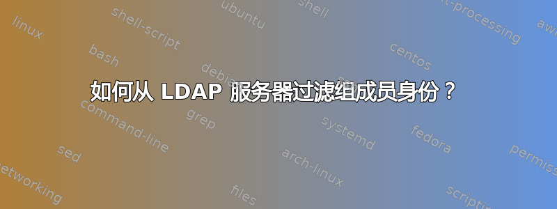 如何从 LDAP 服务器过滤组成员身份？