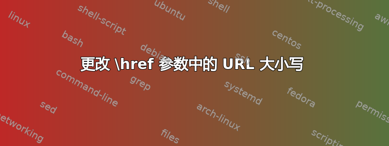 更改 \href 参数中的 URL 大小写