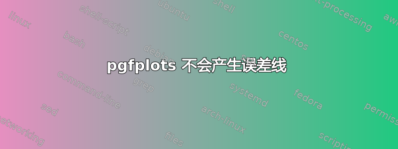 pgfplots 不会产生误差线