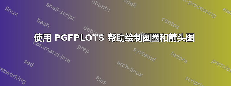 使用 PGFPLOTS 帮助绘制圆圈和箭头图