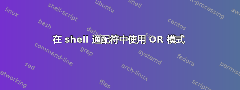 在 shell 通配符中使用 OR 模式