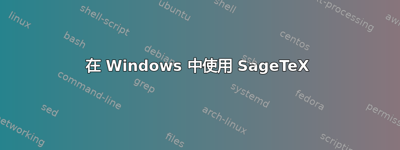 在 Windows 中使用 SageTeX