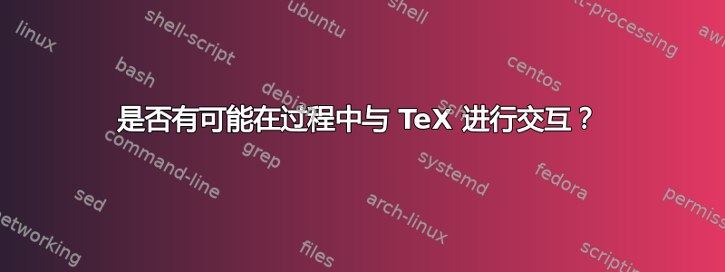 是否有可能在过程中与 TeX 进行交互？