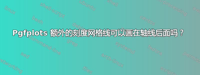 Pgfplots 额外的刻度网格线可以画在轴线后面吗？