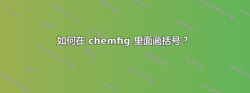 如何在 chemfig 里面画括号？