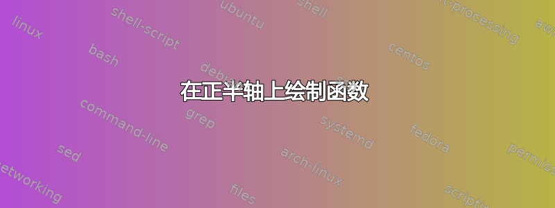 在正半轴上绘制函数