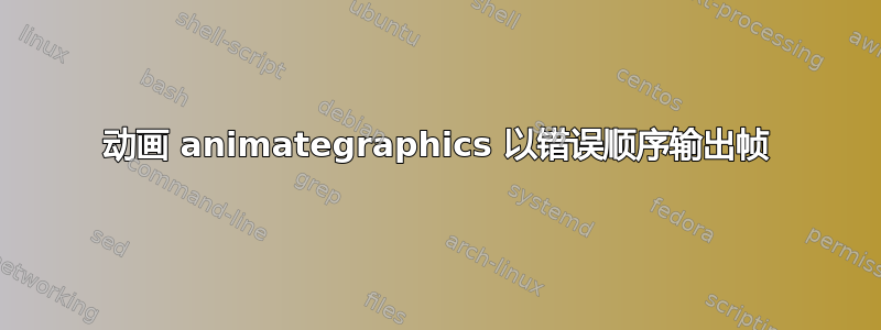 动画 animategraphics 以错误顺序输出帧