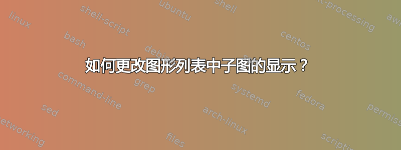 如何更改图形列表中子图的显示？