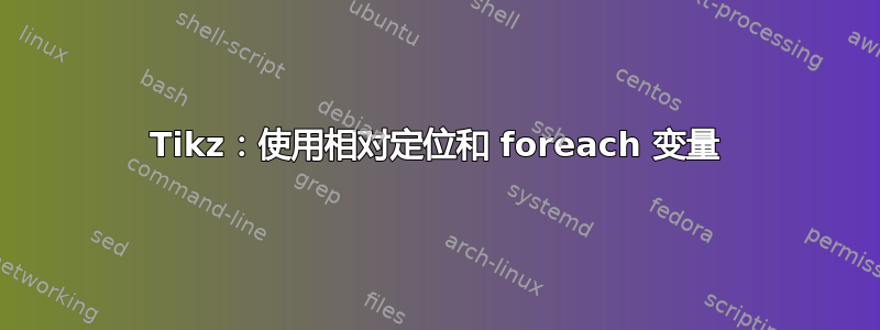 Tikz：使用相对定位和 foreach 变量