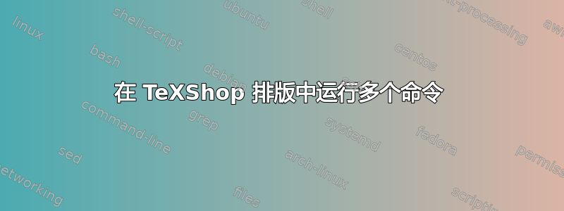 在 TeXShop 排版中运行多个命令