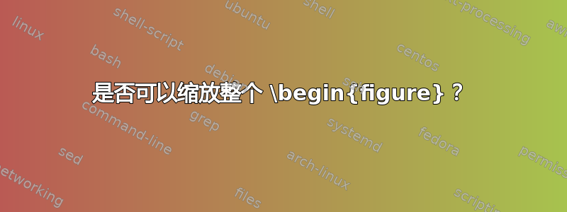 是否可以缩放整个 \begin{figure}？