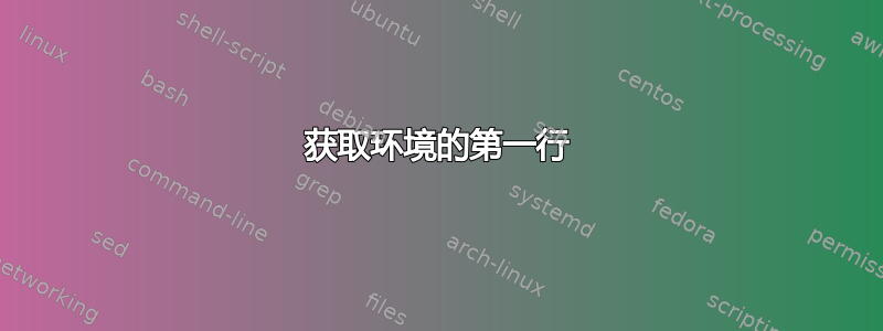 获取环境的第一行