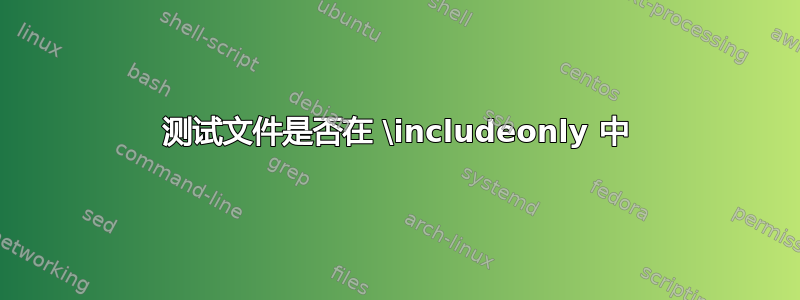 测试文件是否在 \includeonly 中