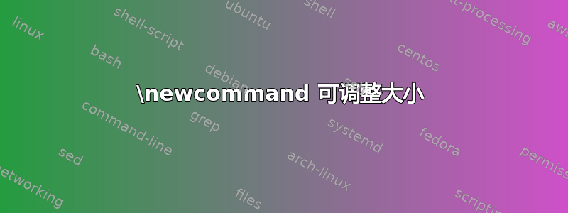 \newcommand 可调整大小