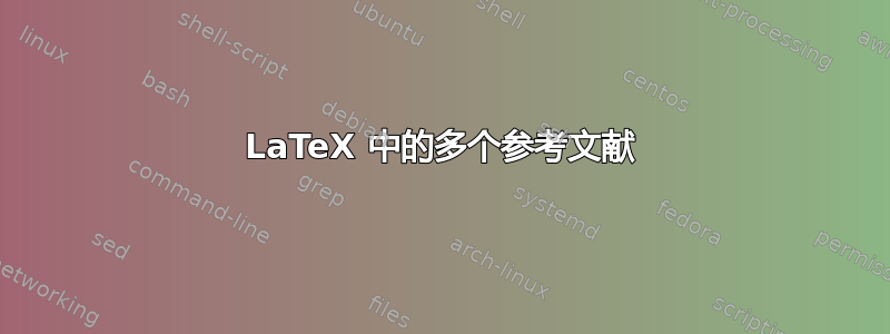 LaTeX 中的多个参考文献