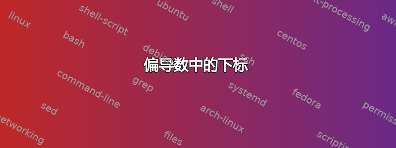 偏导数中的下标