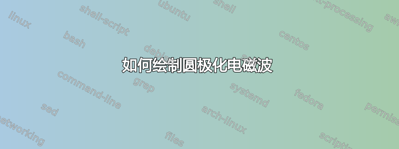 如何绘制圆极化电磁波