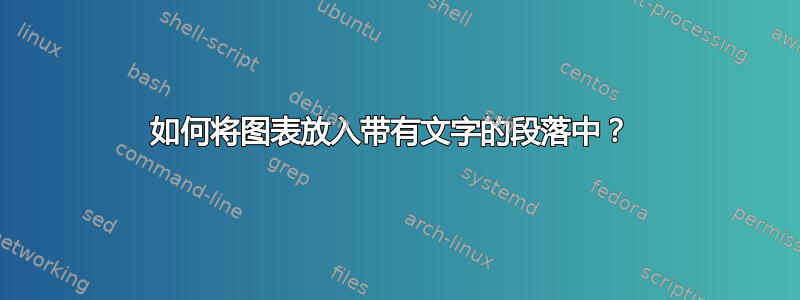 如何将图表放入带有文字的段落中？ 