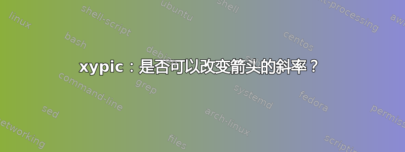 xypic：是否可以改变箭头的斜率？