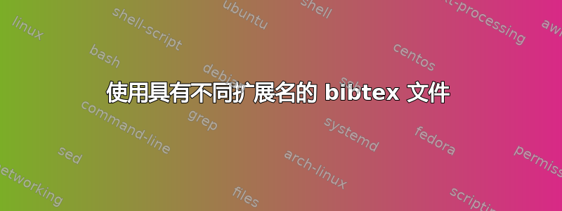 使用具有不同扩展名的 bibtex 文件