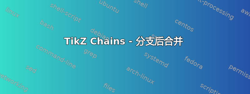 TikZ Chains - 分支后合并