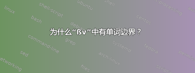 为什么“ßv”中有单词边界？