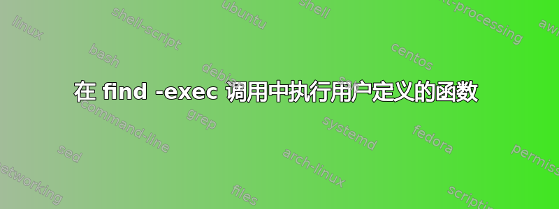 在 find -exec 调用中执行用户定义的函数