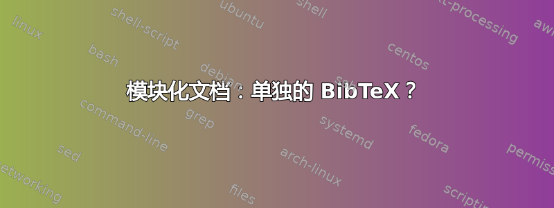 模块化文档：单独的 BibTeX？