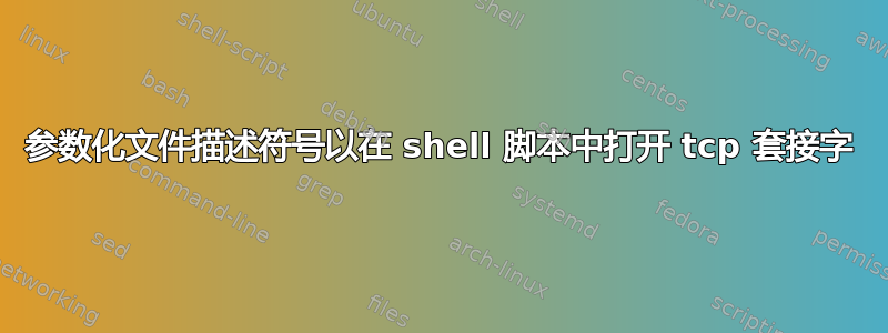 参数化文件描述符号以在 shell 脚本中打开 tcp 套接字