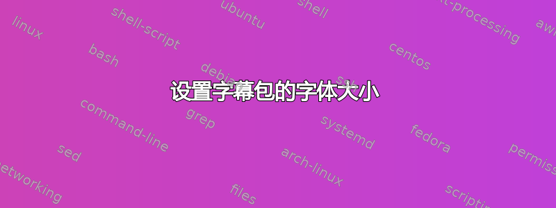 设置字幕包的字体大小