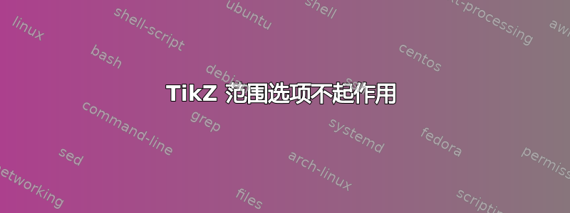 TikZ 范围选项不起作用