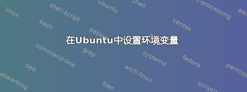 在Ubuntu中设置环境变量