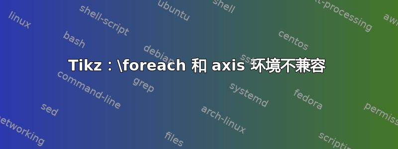 Tikz：\foreach 和 axis 环境不兼容